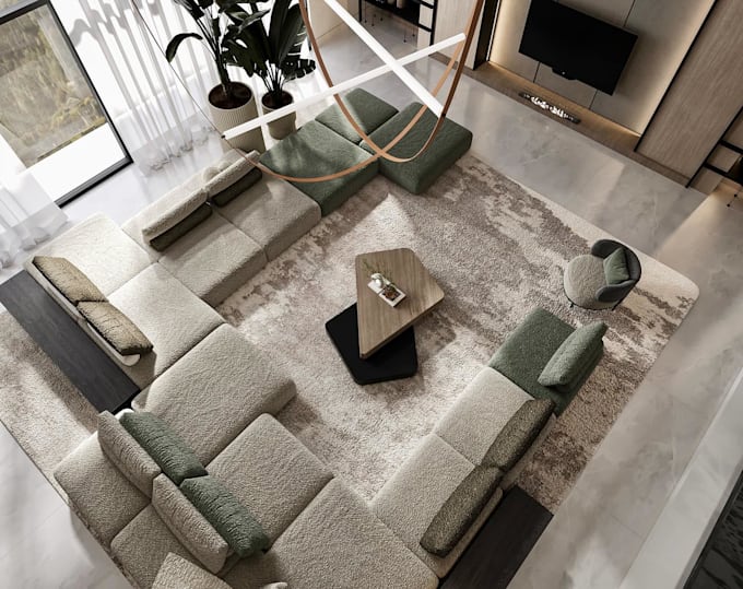 interior design and realistic 3d rendering