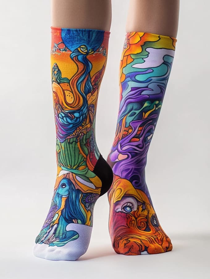 design custom and unique socks design