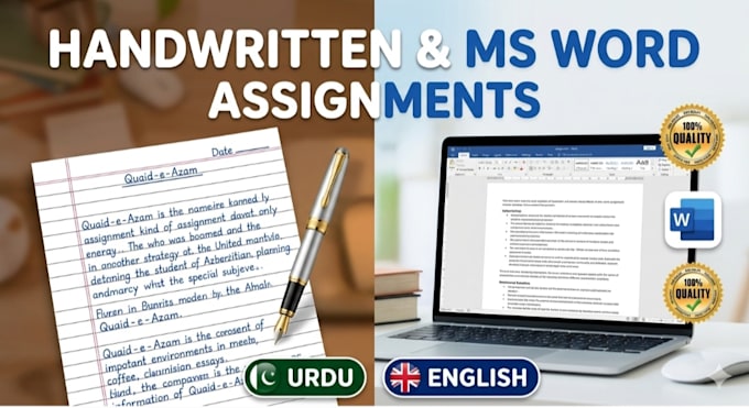 provide expert handwritten or ms word assignments