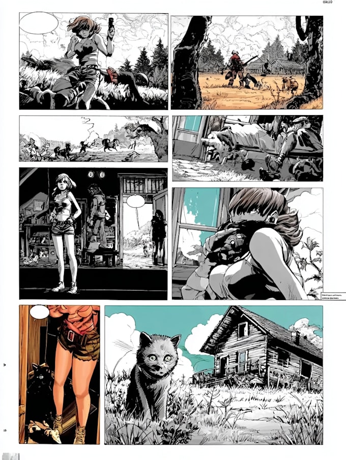 create a cartoon style comic strip story