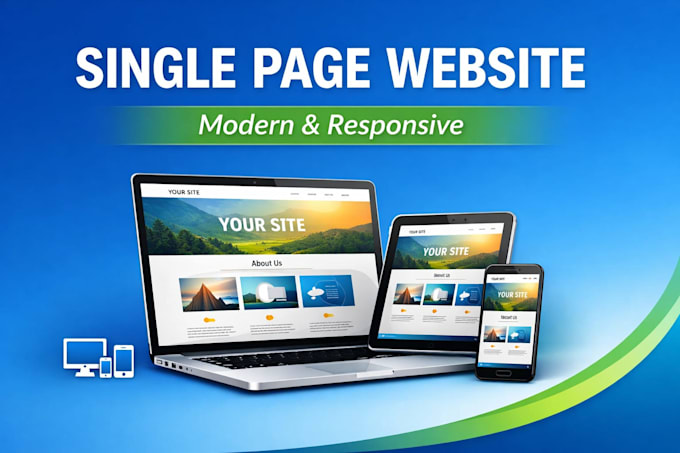 create a modern single page website for your business