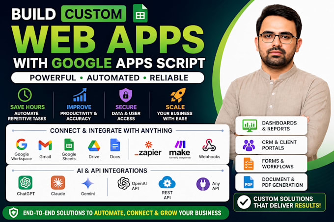 build custom web application and form inside google sheets