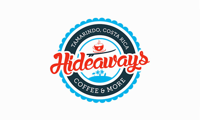 create a cool surf beach logo for new cafe eatery