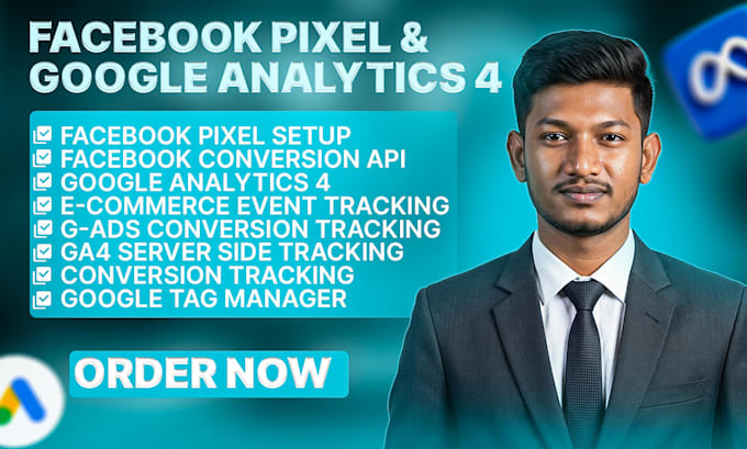 setup facebook pixel ga4 conversion api ecommerce tracking