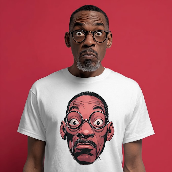 draw funny cartoon t shirt design