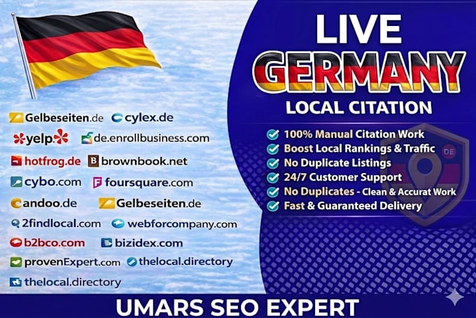 provide manual germany local citations with perfect nap consistency