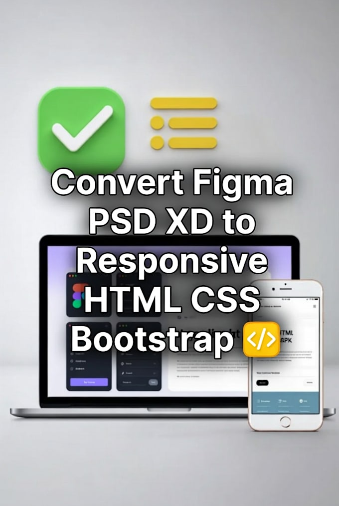 Do figma psd xd para html css bootstrap js responsivo