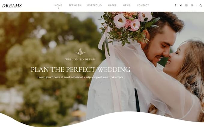 design event planner website wedding organizer wedding planner wix website