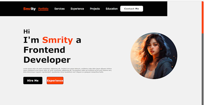 create a modern responsive frontend website