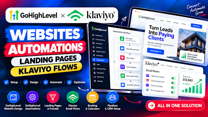 do gohighlevel website ghl automations klaviyo flows ghl landing page ghl expert