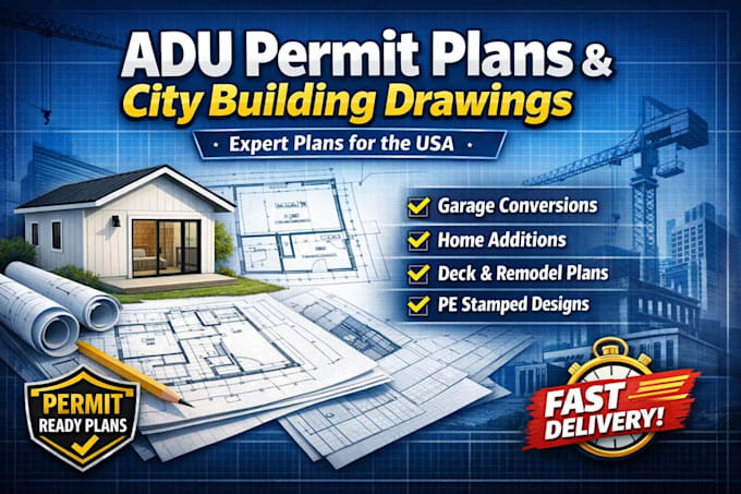 Do stamp architectural drawing civil engineer city permit adu site plan ...