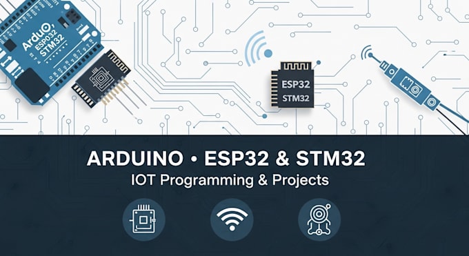 custom iot development using arduino, esp32 and stm32