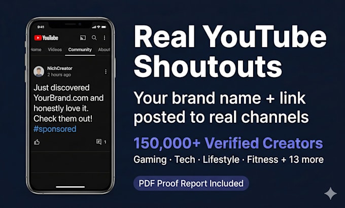 get youtube creators to shoutout your brand