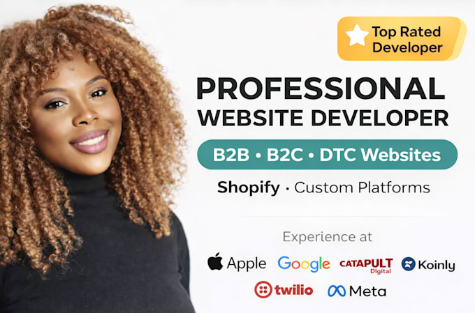 build and develop dtc, b2c, ecommerce shopify websites