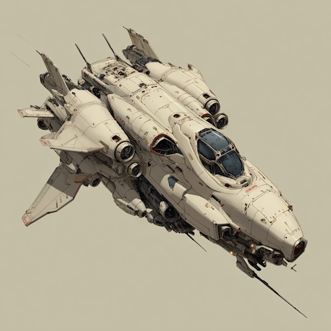 create spaceship concept art for you