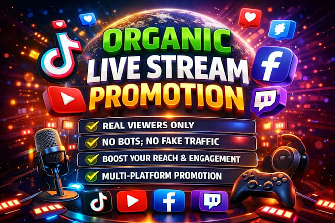 promote twitch channel, kick promotion for real viewers for affiliate n partner
