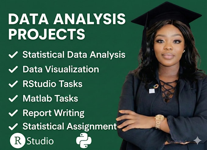 do statistical data analysis using r, python and write a report