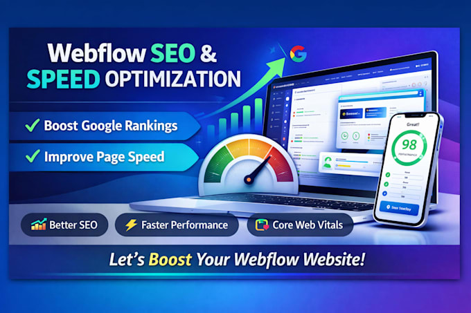 optimize webflow website SEO and improve speed
