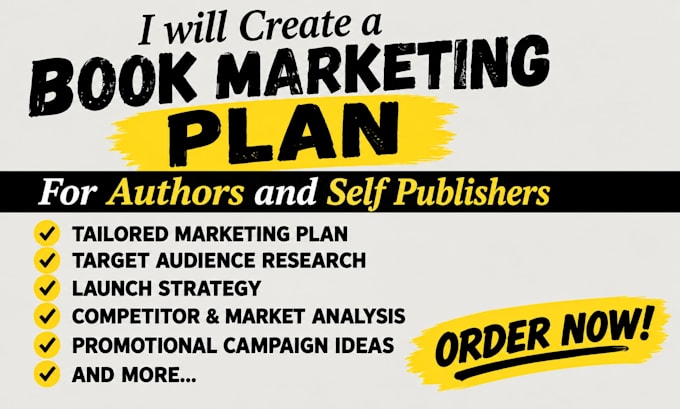 create a book marketing plan for authors and self publishers