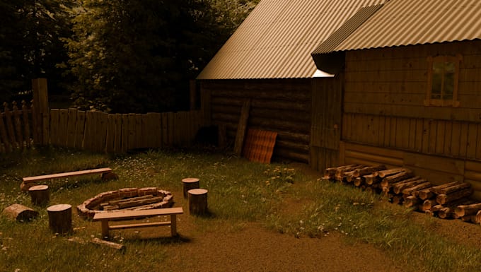 create a realistic 3d nature scene