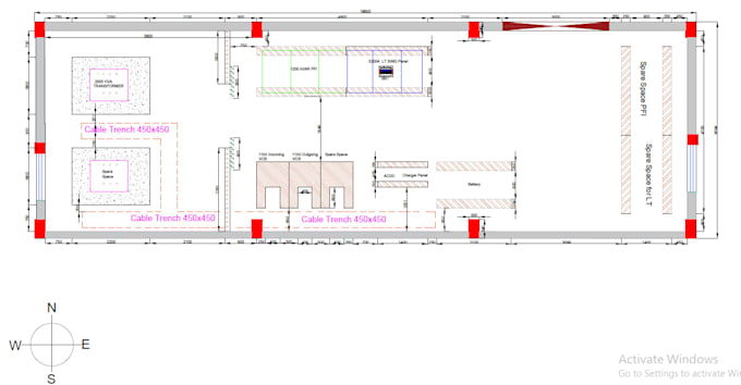 design electrical substation sld and layout drawing