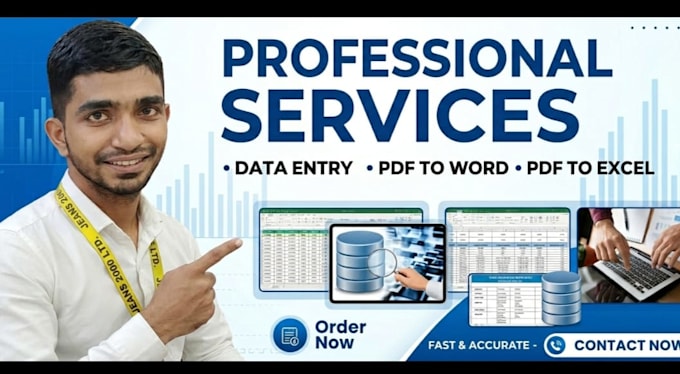 do professional data entry and typing