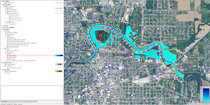 perform hydrological, hydraulic and gis analysis