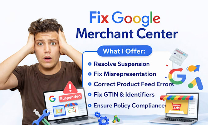 fix google merchant center suspension policy violations misrepresentation issues