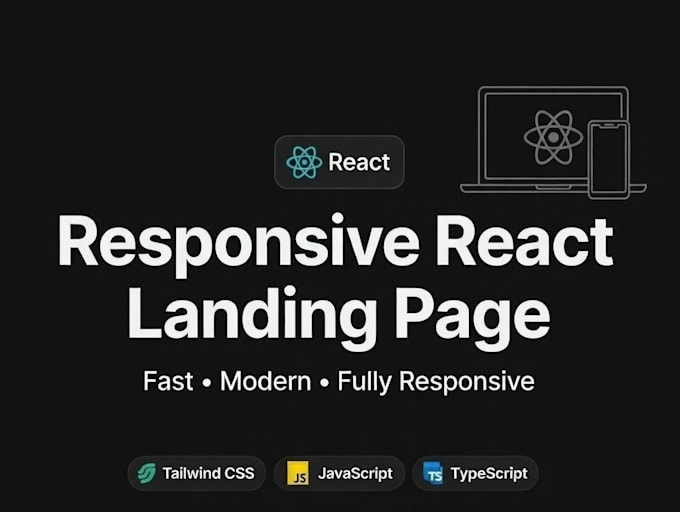 develop a responsive landing page using react