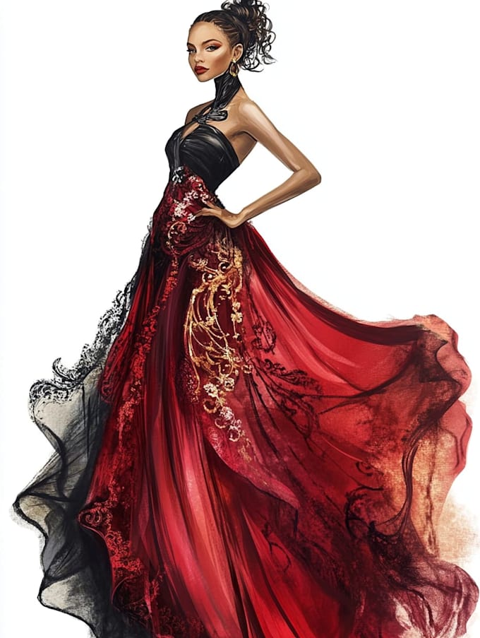 design and draw fashion collection