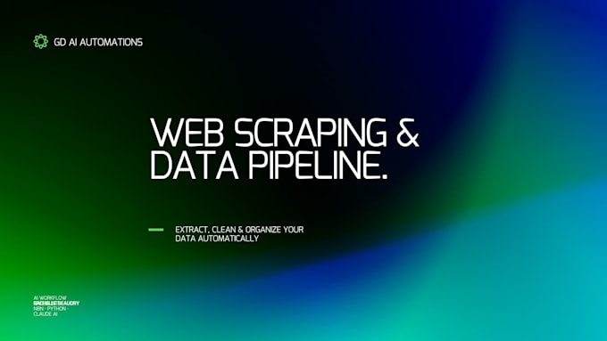 build a web scraping system to extract and organize data