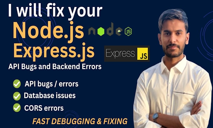 debug and fix node js expressjs and mongodb apis