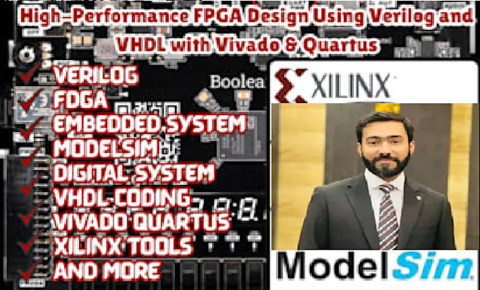 do verilog, vhdl coding for fpga using vivado, quartus, xilinix, modelsim