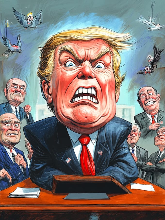 make a political cartoon art