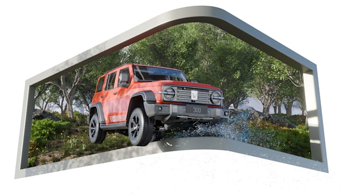 create a stunning 3d anamorphic billboard animation