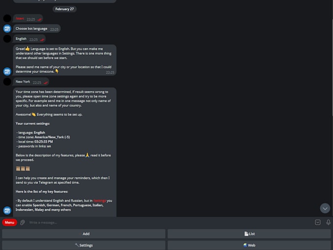 develop a custom telegram bot using python and aiogram