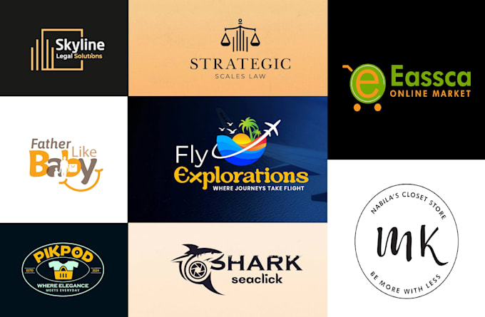 design timeless negative space logo for shopify, amazon website