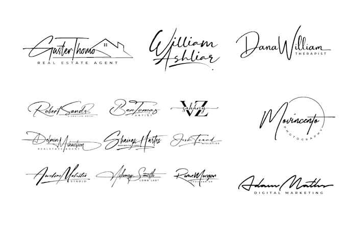 Design handwriting, scripted, signature, cursive, handwritten logo by ...