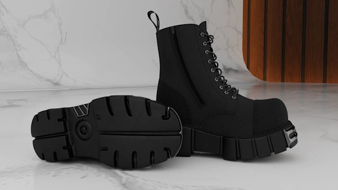 model and design 3d shoe, slipper, boots, heels, 3d printing stl and rendering