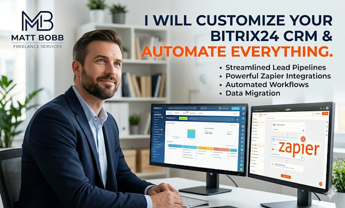custom bitrix24,CRM setup, automation, chatbot setup and zapier integration