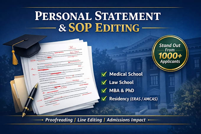 edit personal statement, statement of purpose  medical school application