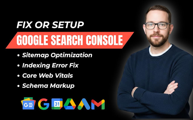 setup google search console with sitemaps and website page indexing