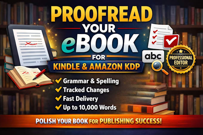 professionally proofread your ebook for kindle publishing