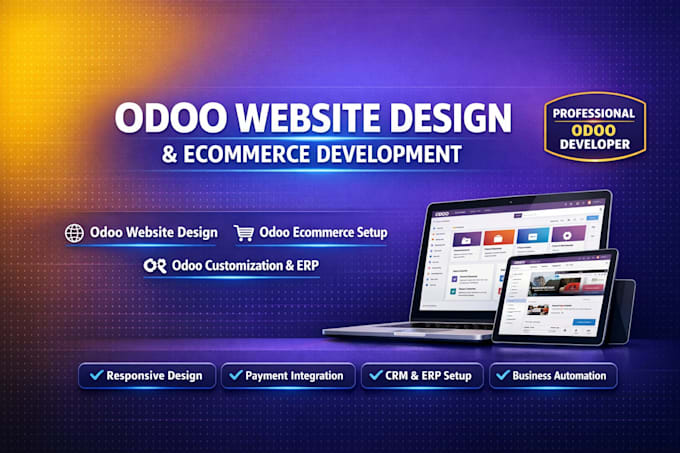 develop and customize odoo website design, ecommerce erp, CRM and odoo erp