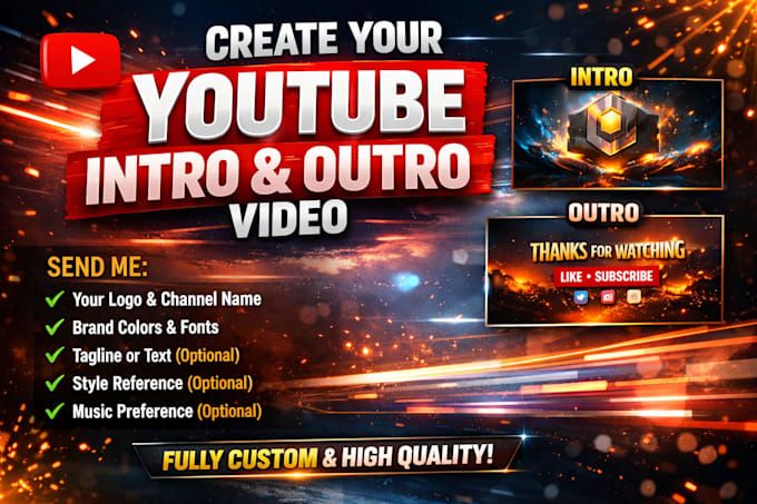 create a youtube intro and outro video