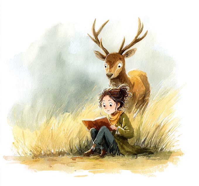 watercolor children book illustration