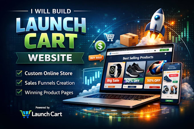 build your launch cart website