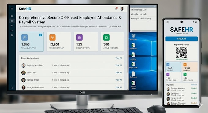 create secure qr attendance system with payroll automation