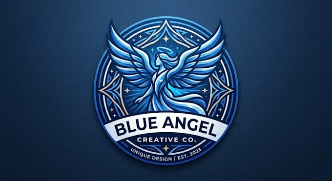design a stunning and unique blue angel logo