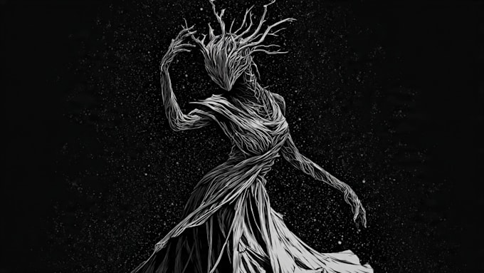 create dark art illustration